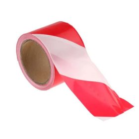 Ragasztószalag jelölő piros/fehér 75mmx100m